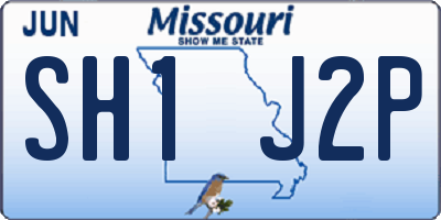 MO license plate SH1J2P