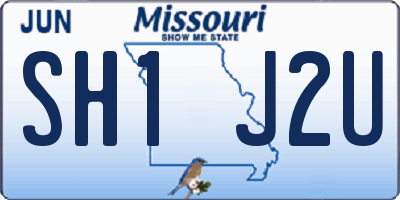 MO license plate SH1J2U