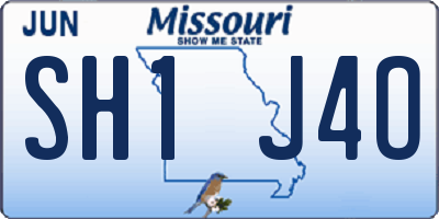 MO license plate SH1J4O