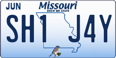 MO license plate SH1J4Y