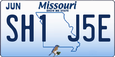 MO license plate SH1J5E