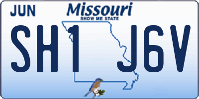 MO license plate SH1J6V