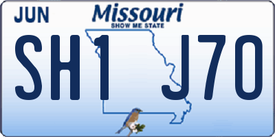 MO license plate SH1J7O