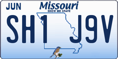 MO license plate SH1J9V