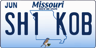 MO license plate SH1K0B