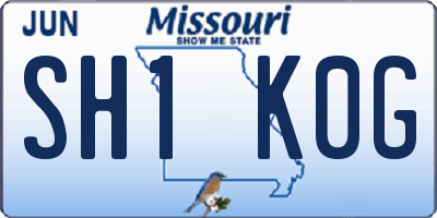 MO license plate SH1K0G
