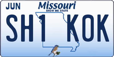 MO license plate SH1K0K
