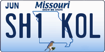 MO license plate SH1K0L