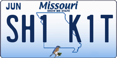 MO license plate SH1K1T