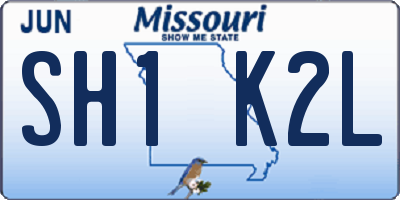 MO license plate SH1K2L