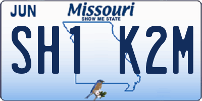 MO license plate SH1K2M