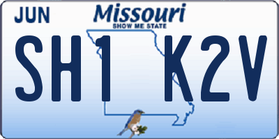 MO license plate SH1K2V