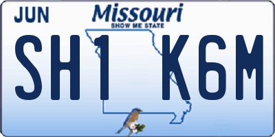 MO license plate SH1K6M
