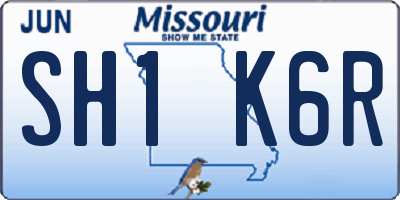 MO license plate SH1K6R