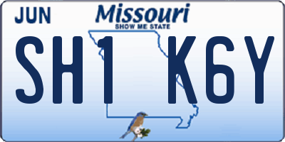 MO license plate SH1K6Y