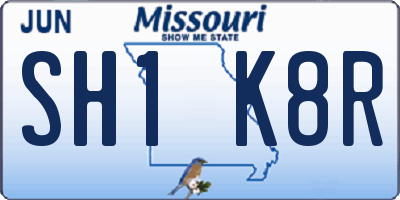 MO license plate SH1K8R