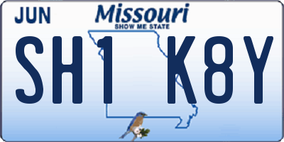 MO license plate SH1K8Y