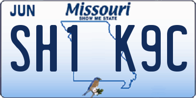 MO license plate SH1K9C