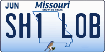 MO license plate SH1L0B