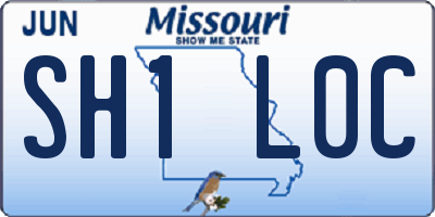 MO license plate SH1L0C