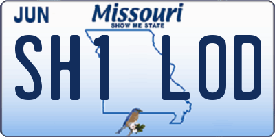 MO license plate SH1L0D