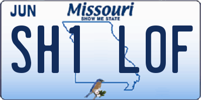 MO license plate SH1L0F