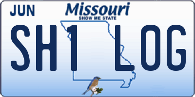 MO license plate SH1L0G