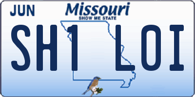 MO license plate SH1L0I