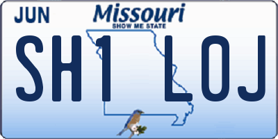 MO license plate SH1L0J