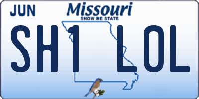 MO license plate SH1L0L