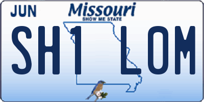 MO license plate SH1L0M