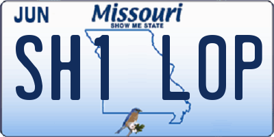 MO license plate SH1L0P