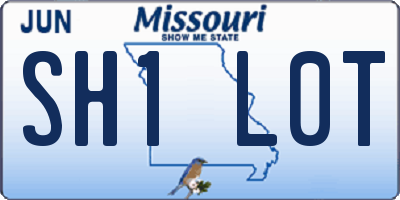 MO license plate SH1L0T