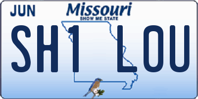 MO license plate SH1L0U