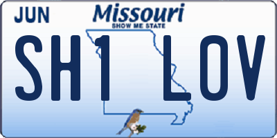 MO license plate SH1L0V