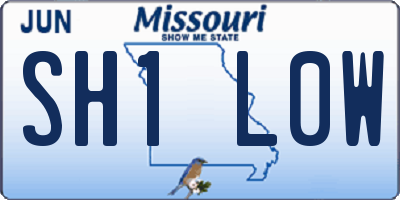 MO license plate SH1L0W