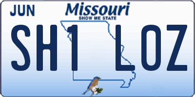 MO license plate SH1L0Z