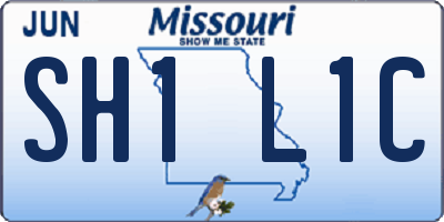 MO license plate SH1L1C