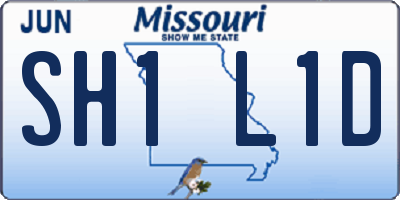 MO license plate SH1L1D