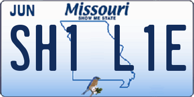MO license plate SH1L1E