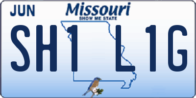 MO license plate SH1L1G