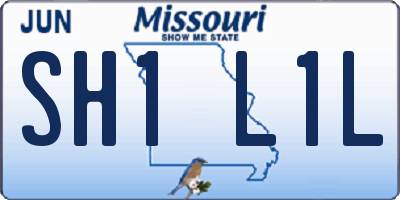 MO license plate SH1L1L