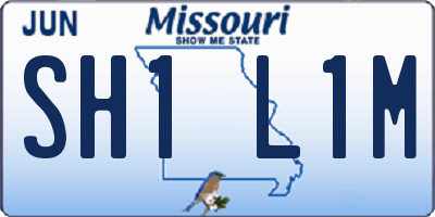 MO license plate SH1L1M
