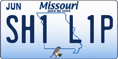 MO license plate SH1L1P