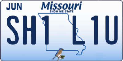 MO license plate SH1L1U