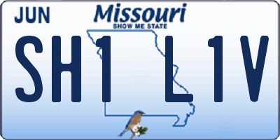 MO license plate SH1L1V