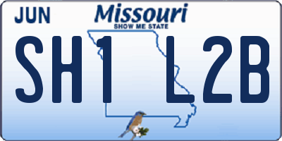 MO license plate SH1L2B