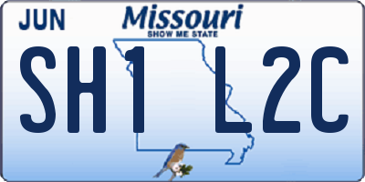 MO license plate SH1L2C