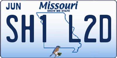 MO license plate SH1L2D