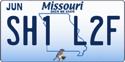 MO license plate SH1L2F
